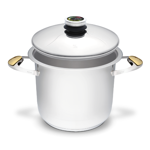 cookware for cooking without fat and water - 7.0 l pot, 24 cm diameter, 16.5 cm height