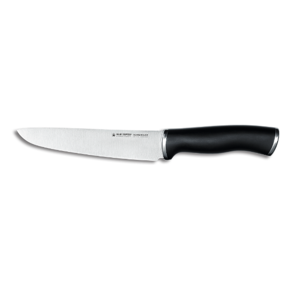 knife Resolute - for slicing, chopping, shredding, handcrafted from Japanese Damascus steel, Felix Solignen, blade 16 cm