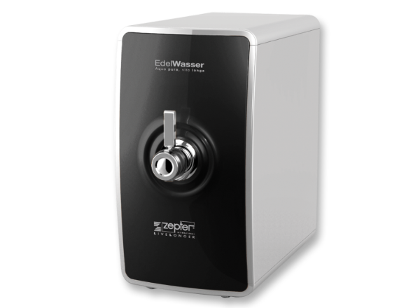 EdelWasser compact countertop water filter - wireless, 5 filter system, reverse osmosis, black case
