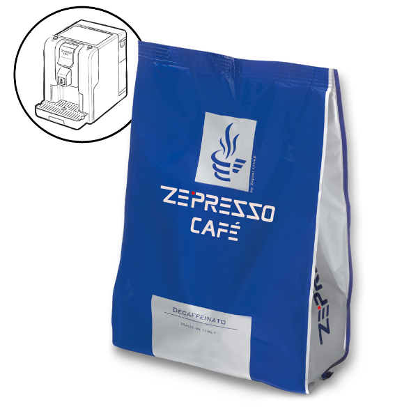 Decaffeinato ground coffee (100%) in capsules