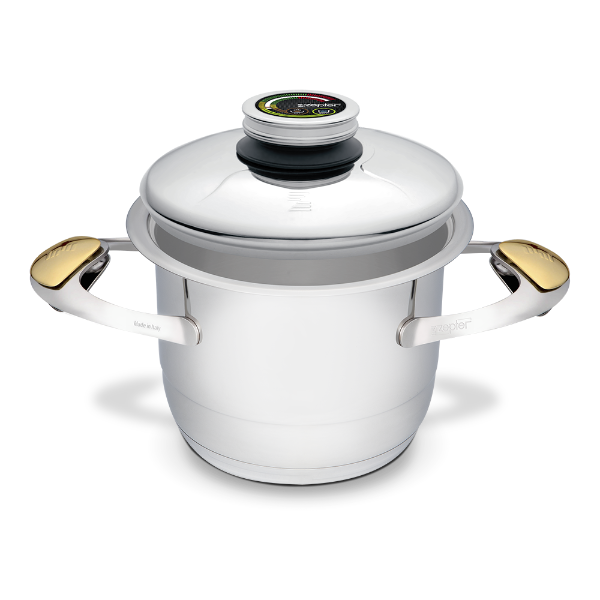 cookware for cooking without fat and water - 2.5 l pot, diameter 16 cm, height 13.2 cm